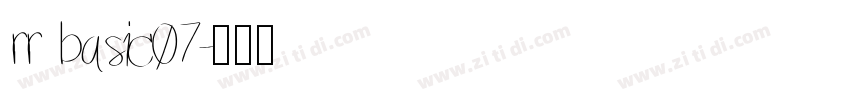 rr basic07字体转换